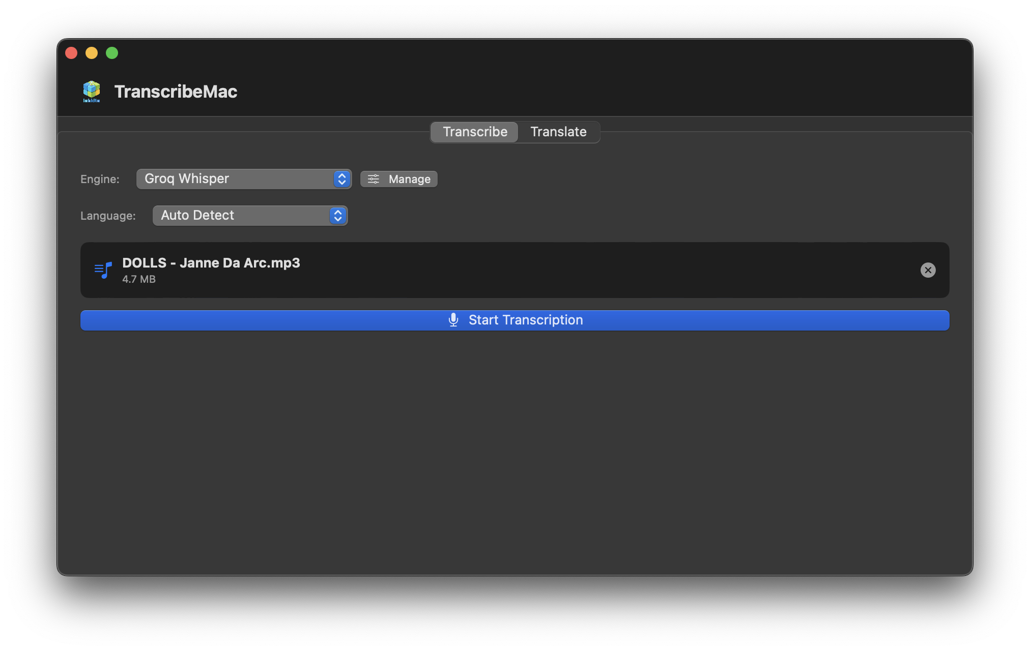 Transcribe - Cloud